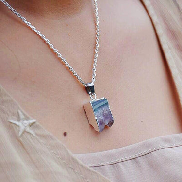 Natural Amethyst Raw Necklace-Your Soul Place